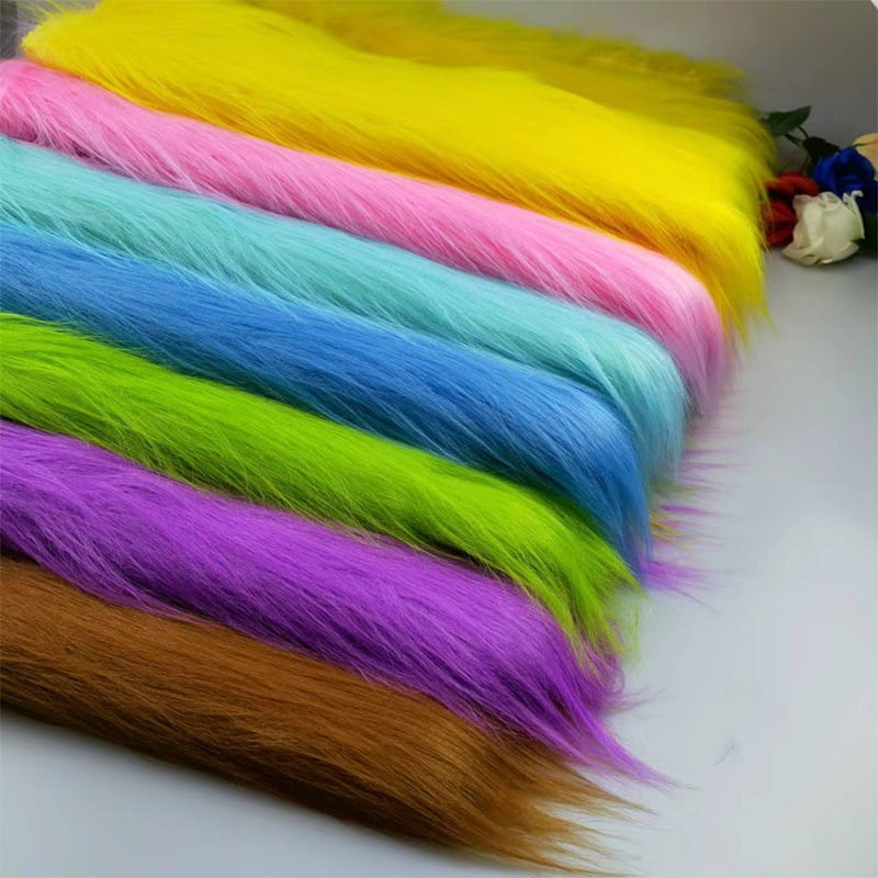 Namzi 12 cm Plush Fabric,39*71 Inch Fluffy Faux Fur Fabric for DIY Craft Sewing Projects,Costume,Cuddly Doll,Carpet,Home Decoration,Color 30
