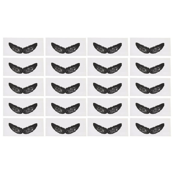 Miangastore 20Pcs Nose Wax Hair Removers Nose Wax Stickers Beard Shaped Stickers for Nose
