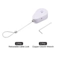 thumbnail image 3 of Uxcell 1.96 x 1.28 x 0.6'' Retractable Cable Lock Remote Control Anti Lost Rope 600g Plastic White 2pcs, 3 of 6