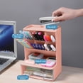 thumbnail image 4 of karymi Slanted Pen Desktop Sundries Desk Storage Box Student Children Stationery Rack Dormitory Rack Up to 60% off, 4 of 7