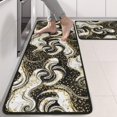thumbnail image 2 of Kitchen Rugs Sets Of 2,Black White Gold Marble Pattern Anti Fatigue Kitchen Mat Rugs Non Slip Washable,Decorative Kitchen Floor Mats for Kitchen,Sink,Laundry,17"x47"+17"x47", 2 of 5