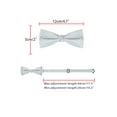 thumbnail image 3 of INSPIRE CHIC Men's Jacquard Adjustable Strap Pre-tied Bow Ties for Elegant Wedding Silver, 3 of 4