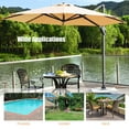 thumbnail image 3 of Costway Parasol Déporté de Patio 11 Pi Rotation Cantilever Aluminium Inclinaison Base Croisée Beige, 3 of 10