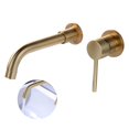 thumbnail image 2 of Grifo De Lavabo Oculto Rotación De 360 ​​​​Grados Grifo De Fregadero Frío Y Caliente De Cobre Retro Grifo Enterrado De Pared De Doble Orificio Para Cocina Baño Hotel Scienceny HA026336-02, 2 of 7