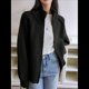 thumbnail image 4 of Suéter de Mujer con Solapa y Cremallera, Cárdigan Informal de Punto. Negro Talla Única, 4 of 8