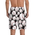 thumbnail image 3 of Kdxio Cute Baseball Print Mens Sleep Shorts Bottoms Soft Comfy Pajama Wear Pants with Drawstring Pockets, 3 of 7