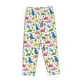 thumbnail image 4 of Goofa Cute Dinosaur Printed Soft Pajama Pants for Women, Wide Leg Comfy Casual Lounge Yoga Pants-Large, 4 of 9