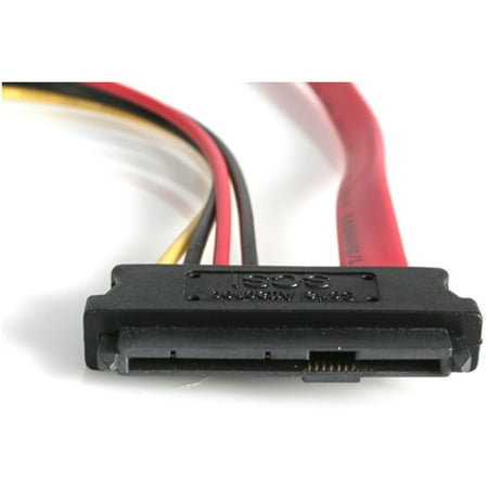 StarTech.com 46cm SAS 29ピン -SATA変換ケーブル ペリフェラル電源付き SATA(7ピン・データ) オス - SFF-8482(29ピン・データ 電源) メスSAS729PW18