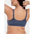 thumbnail image 4 of Deyllo Women Front Closure Minimizer Bras Plus Size Wireless Bras Posture Back Non Padded Comfort Everydaywear Blue Bras Clothes Size 38DDD, 4 of 4