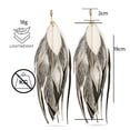 thumbnail image 5 of VANGANIA Aretes largos mujer de plumas joyería fina ideal en regalos para mujer, 5 of 5