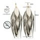 thumbnail image 5 of VANGANIA Aretes largos mujer de plumas joyería fina ideal en regalos para mujer, 5 of 5
