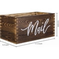thumbnail image 4 of MyGift Boîte à Courrier Décorative en Bois Brun Foncé Rustique pour Table, 4 of 6