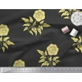 thumbnail image 2 of Soimoi Poly Georgette Fabric Leaves & Floral Artistic Fabric Prints By Yard 42 Inch Wide, 2 of 3