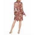 thumbnail image 2 of Women's Collared Button Down Tie Front Shirt Dress Color: Fresh Berry Size: L, 2 of 3