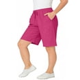 thumbnail image 2 of Diufon Women's Plus Size Shorts Oversize Loose Shorts for Sport Running Drawstring Athletic Shorts with Pockets, 2 of 8