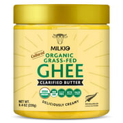 Milkio Cultured Organic Grass Fed Ghee Clarified Butter Keto Friendly USDA 8.4 oz