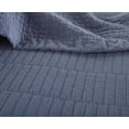 thumbnail image 3 of Chezmoi Collection Yuma 3-Piece Modern Stitched Solid Reversible 100% Soft Washed Cotton Quilt Set, 3 of 4