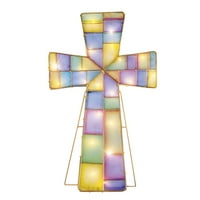Lighted Easter Cross Outdoor Decoration