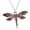 Orange, variant on Stained Glass Dragonfly Necklace