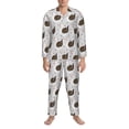 thumbnail image 3 of Fotbe Cute Swan Pijama de Hombre con Estampado de Manga Larga, Conjunto de 2 Piezas, Ropa de Dormir Suave y Cómoda con Bolsillos-Large, 3 of 7