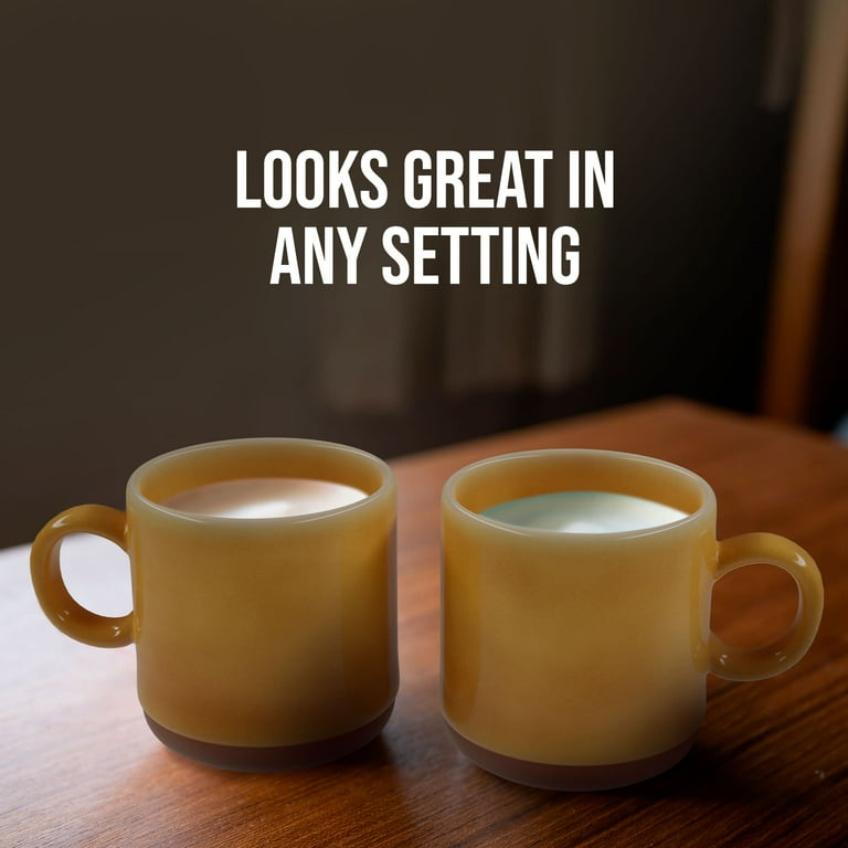 American Atelier Stoneware Mugs w/ Terra Cotta Bottom, Set of 2 - Honey,  Amber - Walmart.com