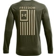 thumbnail image 2 of Under Armour Men's New Freedom Flag Long Sleeve T-Shirt, Marine Od Green (390)/Desert Sand, Medium, 2 of 2