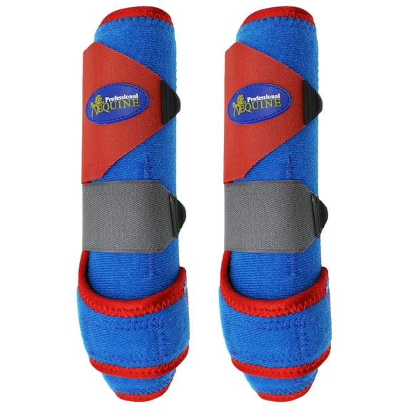 Professional Equine Medium Sports Medicine FRONT Splint Boots Blue 4115A