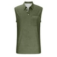 thumbnail image 5 of TAGOLD Mens Summer Turndown Collar Tank Top Solid Color Pocket Casual Fashion Top, 5 of 5