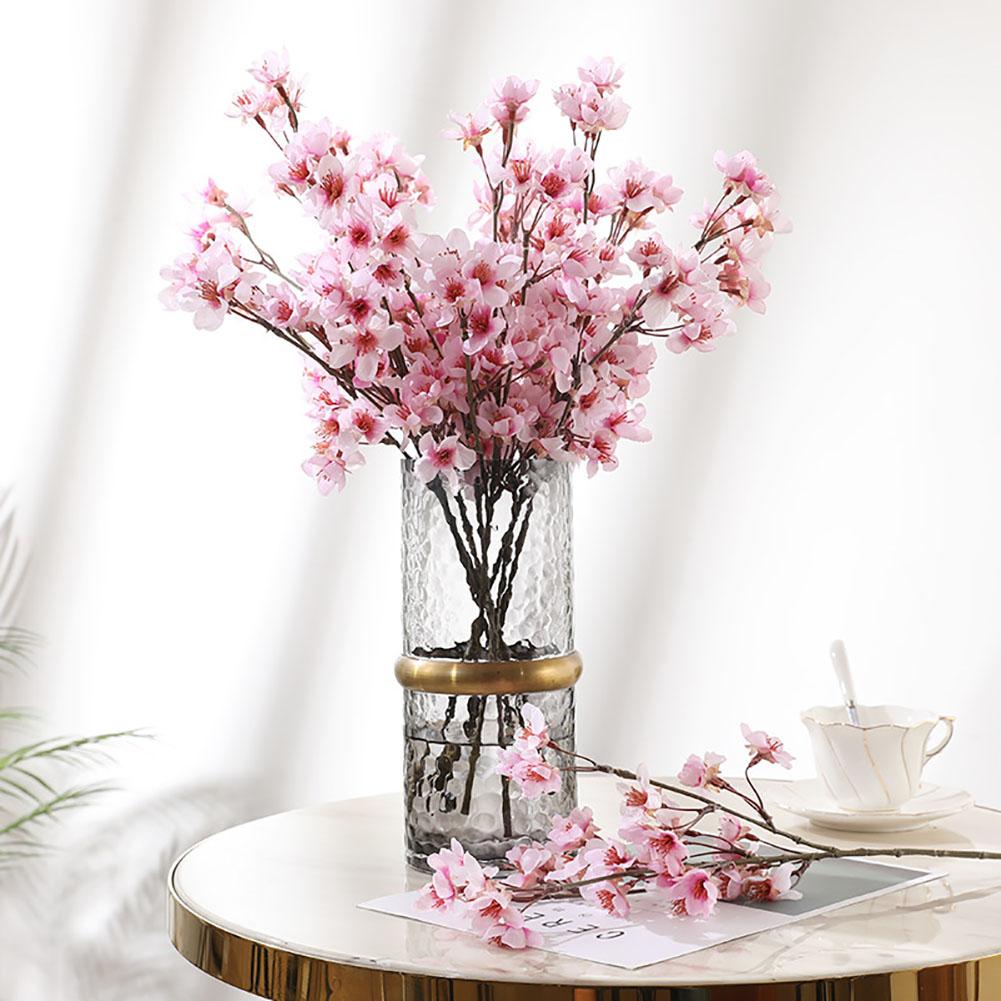 7 Pack Artificial Flower Branches Artificial Flower Cherry Blossom Stem Fake Flowers For Home