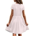 thumbnail image 5 of Uourmeti Axolotl Short Sleeve Dress for Girls 2-3 Summer Soft Swing Dress Casual Crewneck Knee Length A-Line Dresses with Pockets, 5 of 6
