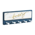 thumbnail image 1 of Placa colgante de madera, letrero de pared con ganchos para llaves, abrigos, sombreros y abrigos. 5 ganchos A, 1 of 9