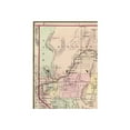 thumbnail image 4 of Railroad Map - Nevada Railroads Townships - Cram 1875 - Vintage Wall Art, 4 of 4
