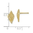 thumbnail image 2 of FB Jewels 14K Yellow Gold Mini Conch Shell Post Earrings with Open Side, 2 of 2