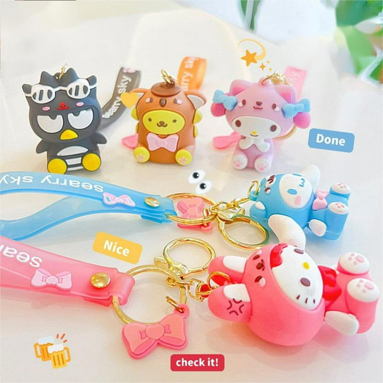 Sanrio My Melody Pom Pom Purin Kitty Cartoon Animal Plush Key Chain Bag  Pendant Backpack Decoration Girl Ornaments Gift Toys - Realistic Reborn  Dolls for Sale