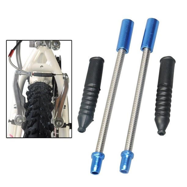 Fideos de freno en V para bicicleta, 6 uds., tubos de freno en V plateados para bicicleta, mangueras de guía de fideos con Cable Azul Cola Bicicleta de montaña v freno