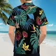 thumbnail image 6 of High Quality Hawaiian Shirts for Men Short Sleeve Aloha Beach Shirt Floral Summer Casual Button Down Shirts Blouses BPAGR5, 6 of 7