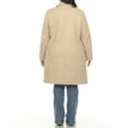 thumbnail image 3 of White Mark Women's Long Sleeve Classic Double-Breasted Walker Coat, 3 of 6