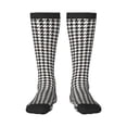 thumbnail image 1 of Fotbe Houndstooth Black And White Calcetas Divertidas Estampadas para Hombre y Mujer, Calcetas de Algodón hasta la Rodilla para Caminar, Correr, Enfermería y Embarazo, 1 of 6
