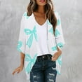 thumbnail image 2 of TrendVibe365 Today 2025 Lightweight Summer Cardigan Womens Summer Casual Loose Cardigan Tops Print 3/4 Sleeve B Everyday Wear Beach Vacation Outfits Going Out Cardigan Resort Wear, 2 of 5