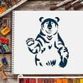 thumbnail image 6 of Bear Stencils Wall Decoration Template 11.8x11.8 inch Plastic Bear Drawing Painting Stencils Templates Square Reusable Stencils for Painting on Walls Furniture Crafts DIY, 6 of 9