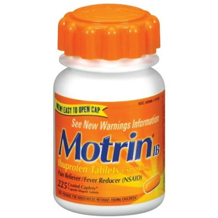 Motrin IB Caplets, 225 ea (Pack of 3)