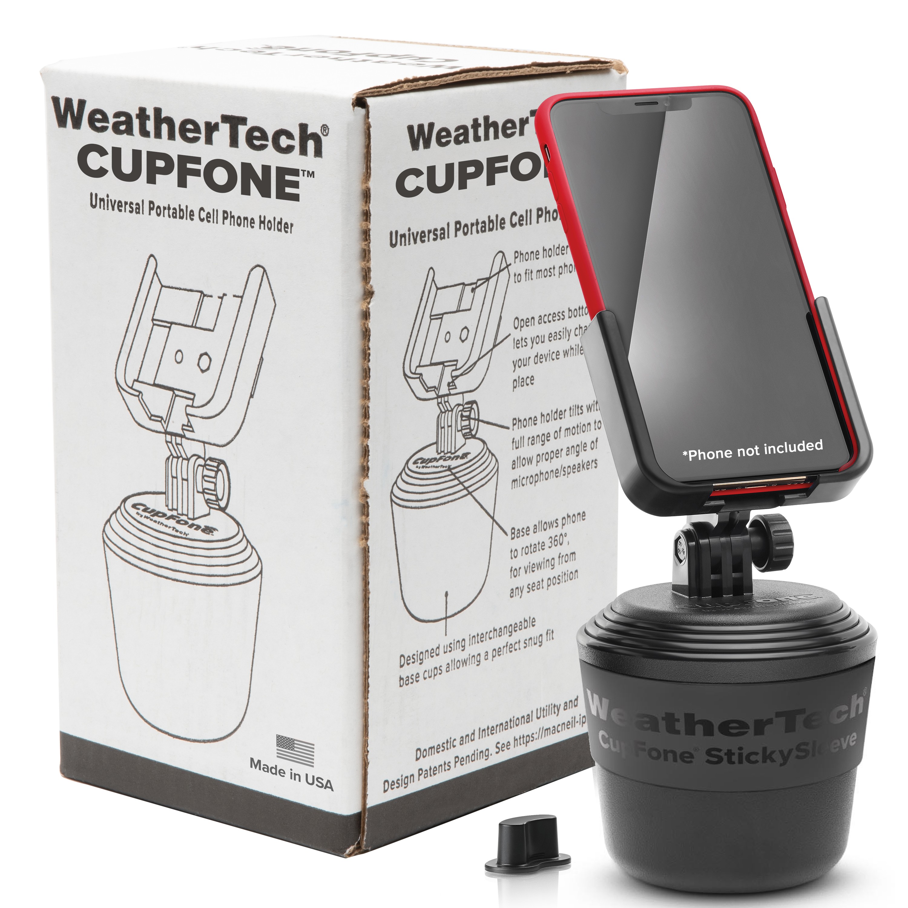 WeatherTech CupFone Universal Car Cup Holder Phone Mount photo 1