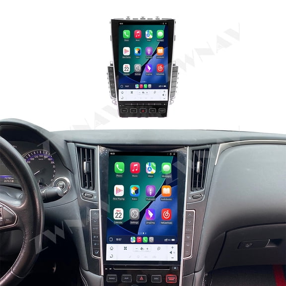 ZWNAV 12.1 inch Car Radio for Infiniti Q50L 2013-2019 Android 14 Tesla Style Car Audio Car GPS Navigation for Car Multimedia Stereo Apple Carplay