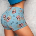 thumbnail image 4 of Fotbe I Am A Fan Popcorn Shorts Sin Costuras – Shorts Deportivos de Cintura Alta para Mujer, Elásticos para Gimnasio, Yoga, Running o Ciclismo-Large, 4 of 8