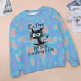 thumbnail image 3 of ZOCAVIA Women's Funny Sweatshirts Hoodies Black Cat Tie Dye Marble Plus Size Tops Pullover Tops Blouse Shirt, 3 of 8