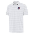 thumbnail image 2 of Men's Antigua White Chicago Cubs Tunnel Stars and Stipes Team Logo Polo, 2 of 3