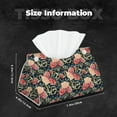 thumbnail image 6 of Lsque Rose Flowers Printed Long Tissue Box Cover Holder, Facial Paper Organizer Dispenser,Triangle with Bottom Belt, PVC Leather Decorative Organizer, 6 of 9