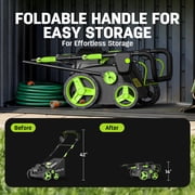 Steelite 2x21V 15-Inch Cordless Dethatcher and Scarifier with Brushless Motor, 2-in-1 Battery Powered Dethatcher with Removable 11.9-Gallon Collection Bag and 2 x 4.0 Ah Batteries