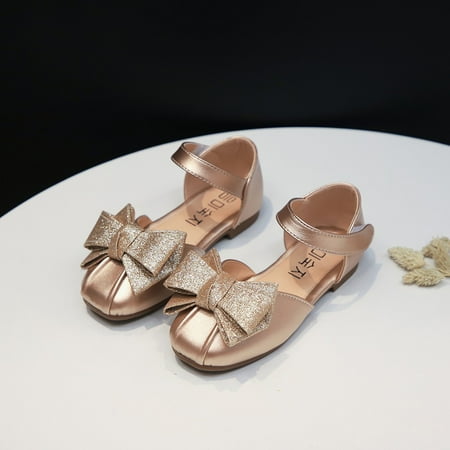 

Yohome Children Kids Baby Girls Solid Bling Bowknot Dance Princess Sandals Casual Shoes