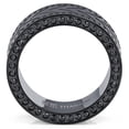 thumbnail image 2 of Metal Masters Black Titanium Mens Eternity Engagement Wedding Band Ring Black Cubic Zirconia Cz 8mm, 2 of 5
